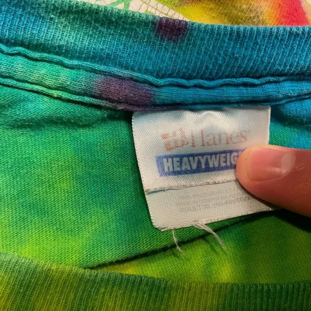 Peace, Love & Pancakes Tie Dye Spiral design T-shirt Hanes XL De Waffelbakers - Picture 3 of 3